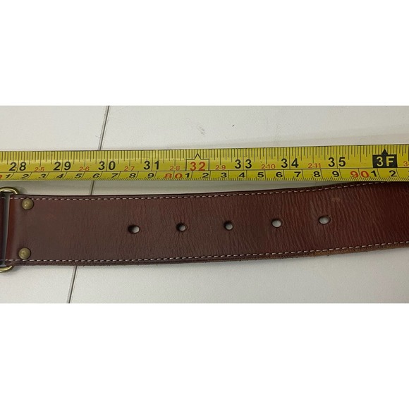 Genuine Talbots Segmented Brown Leather Brass Womens Size 33 (31-35) - Picture 6 of 6